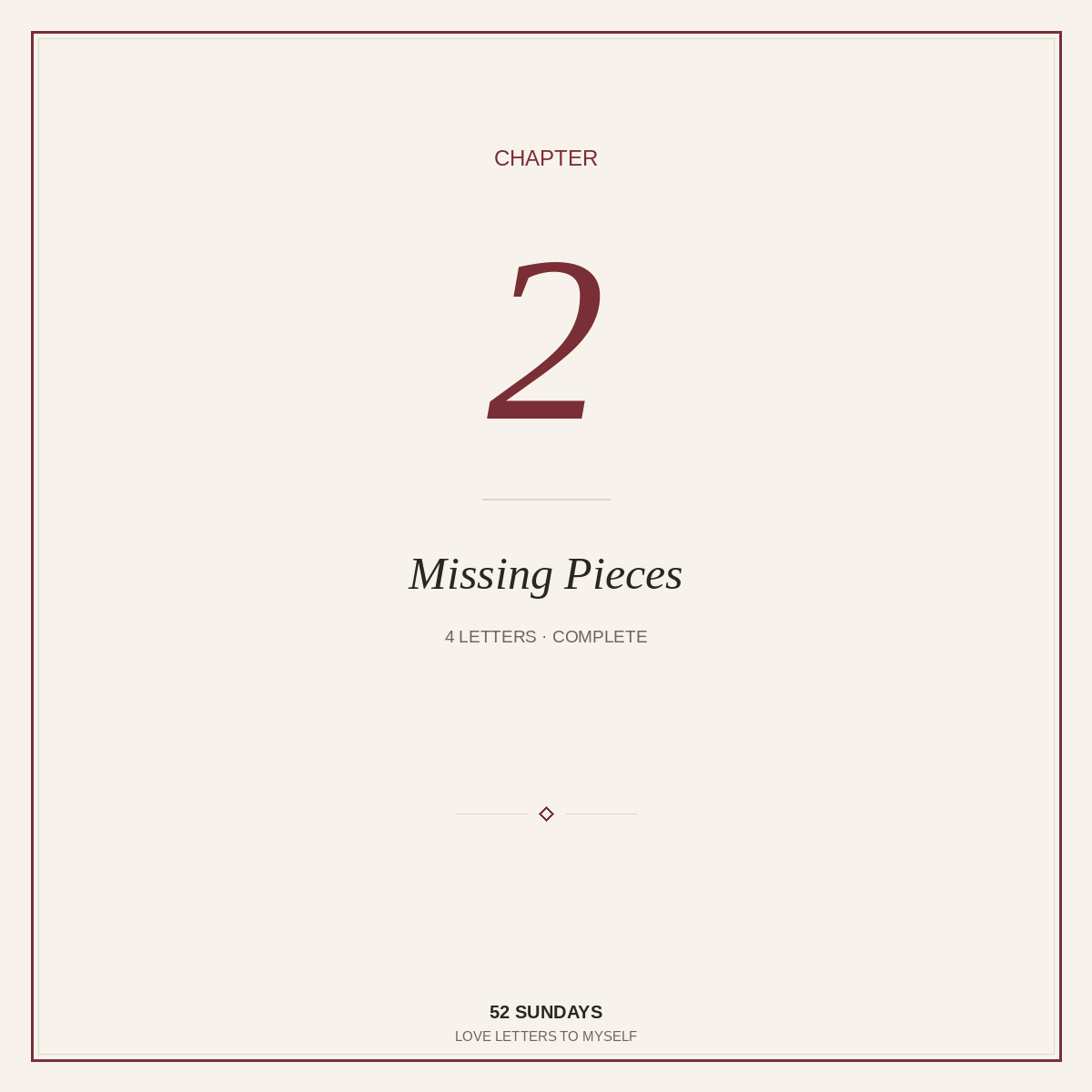 Chapter II — Missing Pieces (Full Chapter)