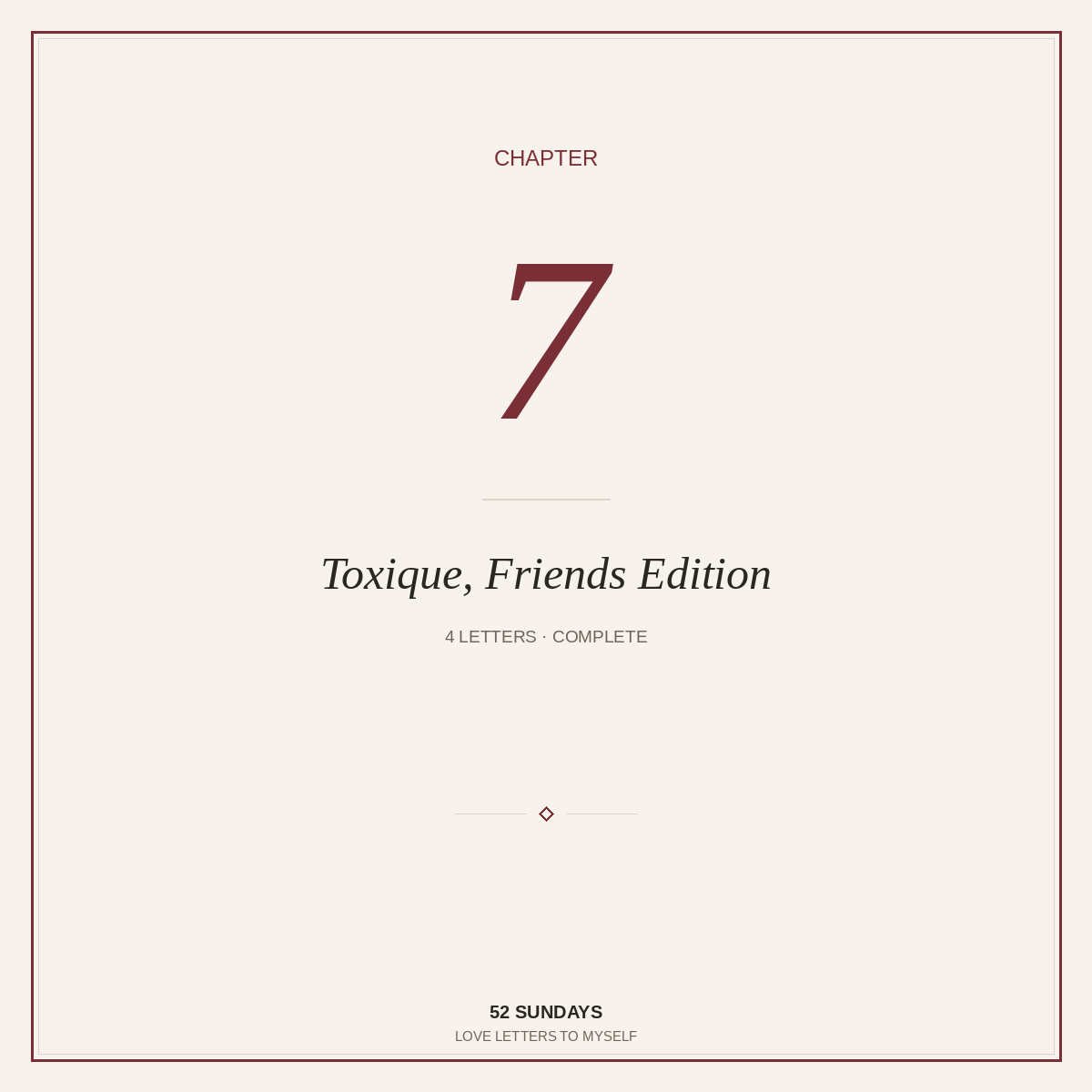 Chapter VII — Toxique, for French and for Friends (Full Chapter)